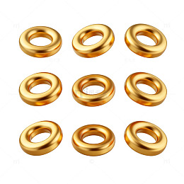 金色圆环金属质感装饰配件