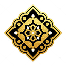 金色复杂花纹装饰图案设计素材