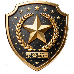 金色荣耀勋章徽章设计