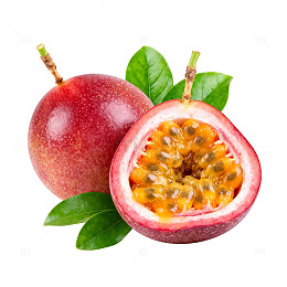 透明背景西番莲果特写