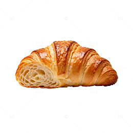 金黄酥脆羊角面包美食图片