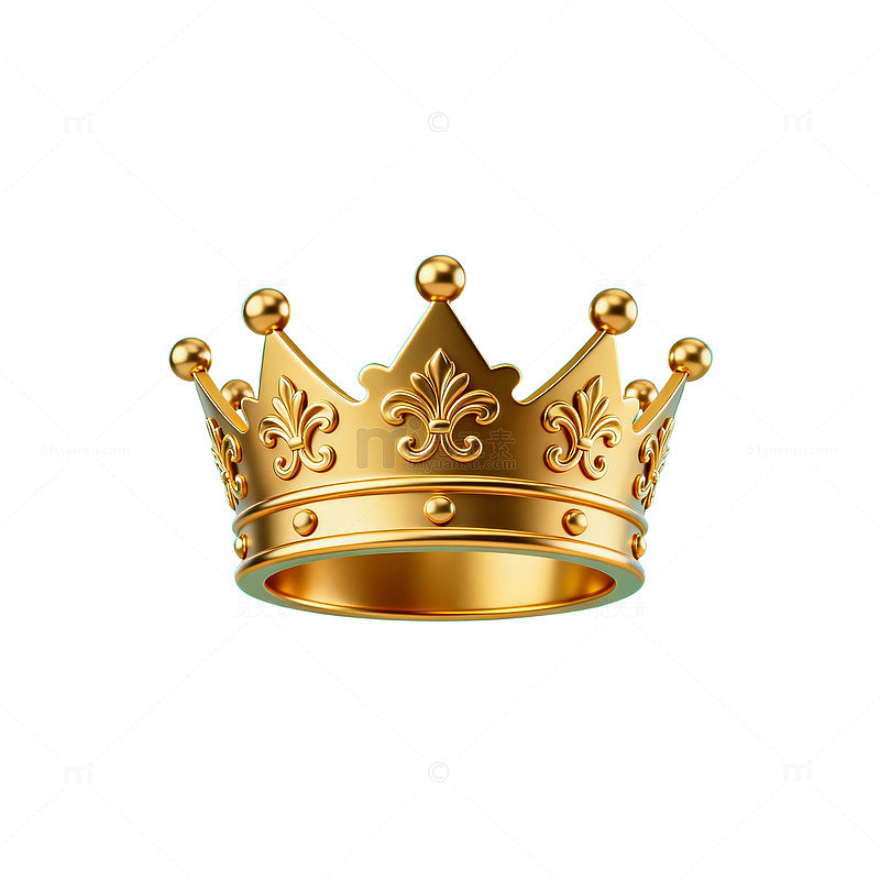金色皇冠装饰图案矢量素材