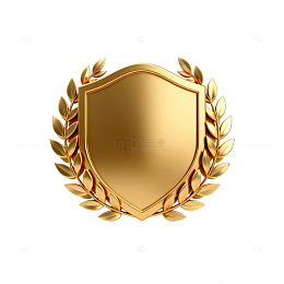 金色盾牌荣誉标志设计元素