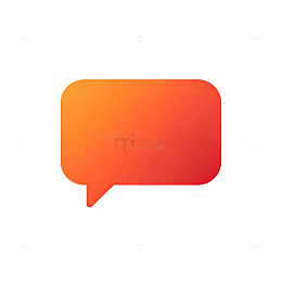橙色聊天气泡图标设计素材