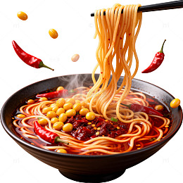 香辣面条美食片