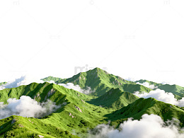 青山云雾风光图片