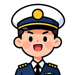 卡通海军军官形象表情包