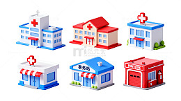 卡通医疗建筑设计素材