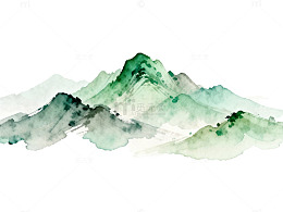 水墨山水画山峦叠嶂图