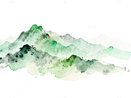 水墨山水画风景画水彩画