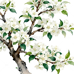 水彩风格花卉插画