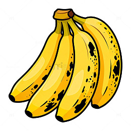 卡通香蕉水果插画素材