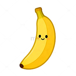 可爱卡通香蕉插图设计元素