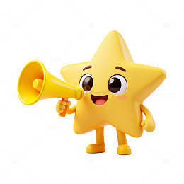 卡通星星宣传插画