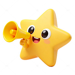 卡通星星喊话矢量素材