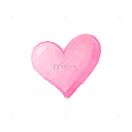 水彩爱心装饰图案设计元素