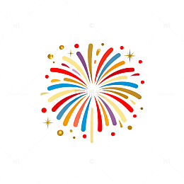 绚丽烟花图案设计素材