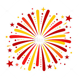 彩色烟花节日庆祝图案设计元素