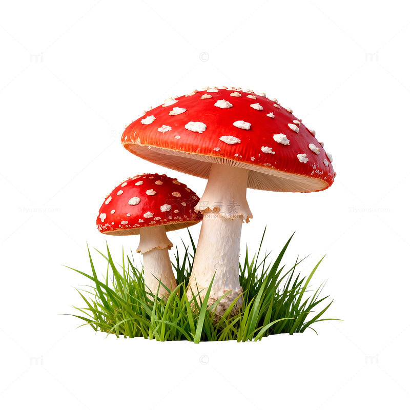 白底红菇片