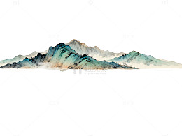 山水水墨画风格山水画风光片