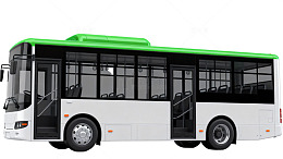 现代风格城市公交车模型