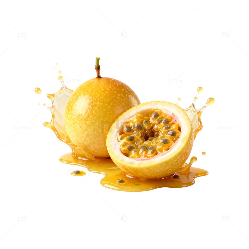百香果果汁飞溅片