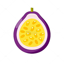 卡通风格百香果插画设计素材