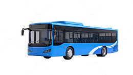 现代城市公交巴士三维模型图