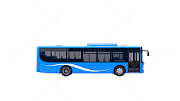 蓝色巴士模型玩具