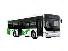 现代城市公交车模型设计素材