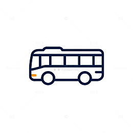 简约公交车图标设计素材