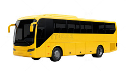 黄色大巴车模型设计素材