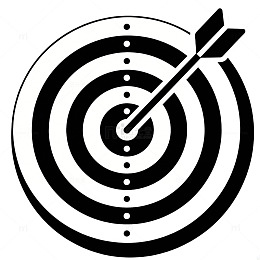 黑白箭靶矢量图标