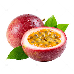 透明背景西番莲水果插图