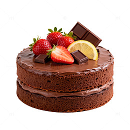 巧克力蛋糕美味甜点水果装饰