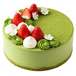 抹茶草莓蛋糕美食甜点设计素材