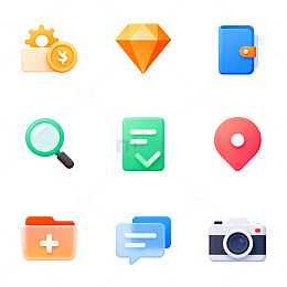 多彩应用图标设计素材