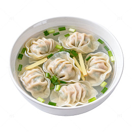 清汤馄饨美食片