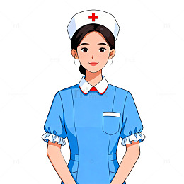 卡通护士形象插画素材