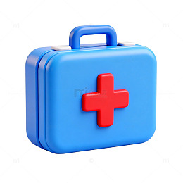 蓝色急救箱3D模型