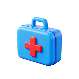 卡通医疗箱图标设计素材