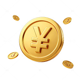 金币人民币财富象征设计元素