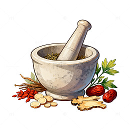 传统中药材研磨插图