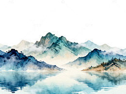 水墨山水风景画