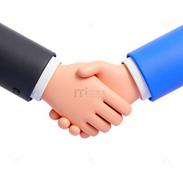 商务握手合作卡通矢量素材