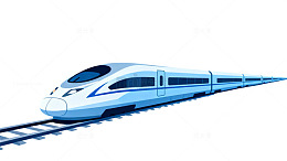 高速列车现代交通工具设计图
