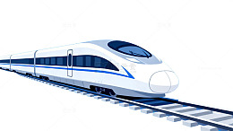 高铁飞驰蓝天图