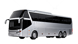 银色大巴车现代设计展示