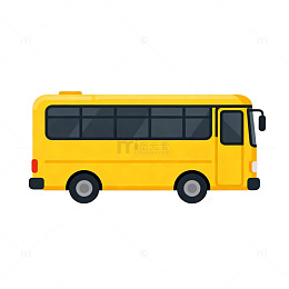 黄色校车卡通矢量素材