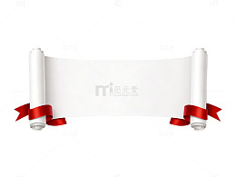 卷轴白色装饰图案